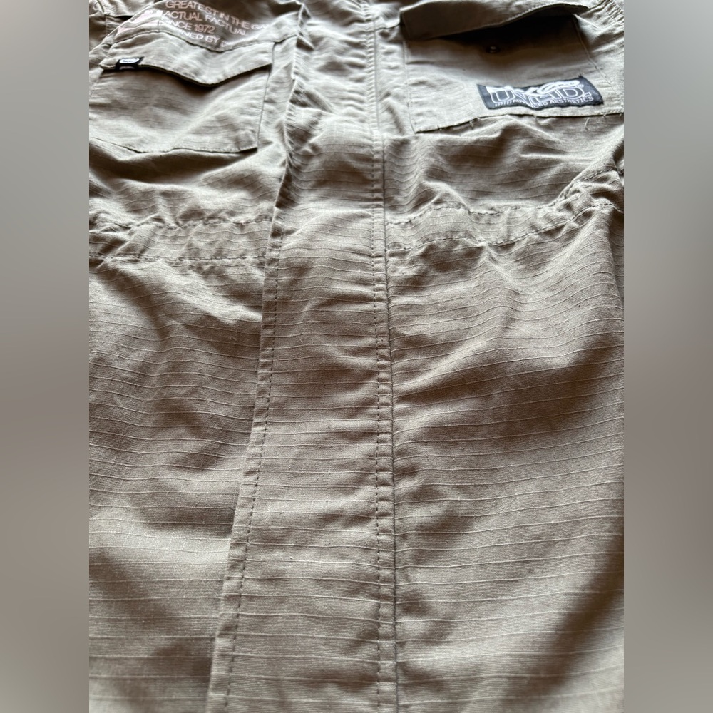 Ecko Unltd Khaki/Green Field Jacket Men’s Large Utility Pockets Full‎ Zip EUC - Picture 5 of 14